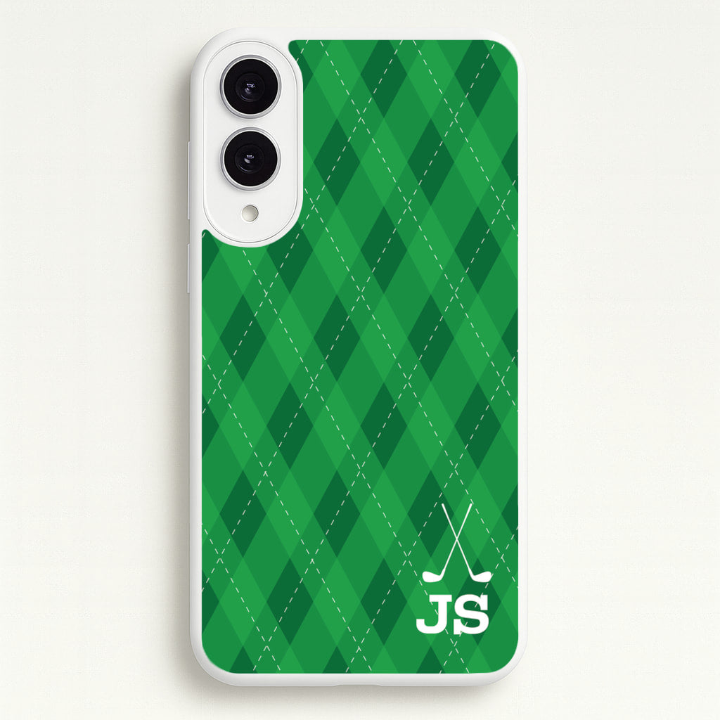 Personalised Golf Pattern - Golf Phone Case for Galaxy S25 Edge