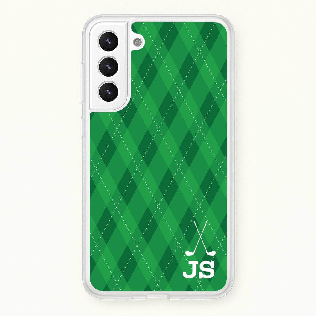 Personalised Golf Pattern - Golf Phone Case for Galaxy S22 Plus