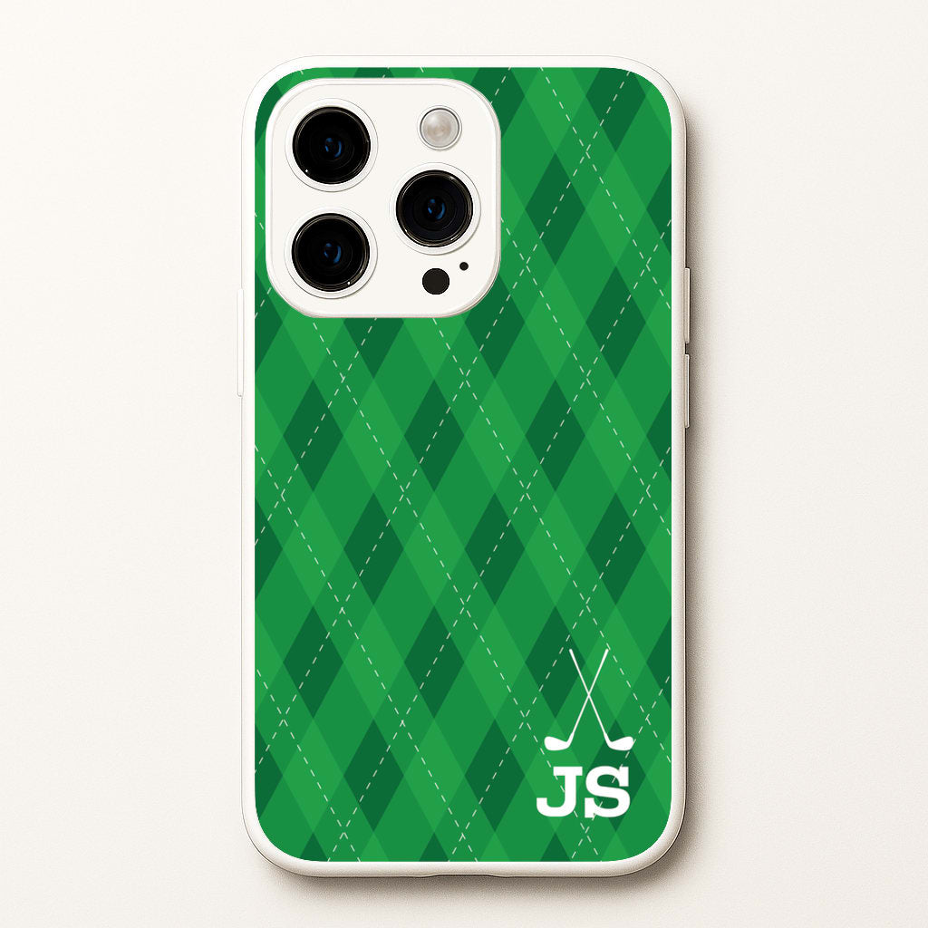 Personalised Golf Pattern - Golf Phone Case for iPhone 15 Pro