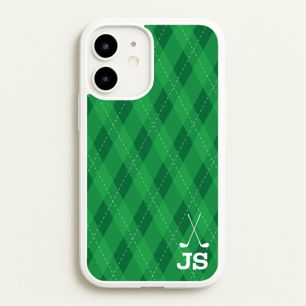 Personalised Golf Pattern - Golf Phone Case for iPhone 12 / 12 Pro
