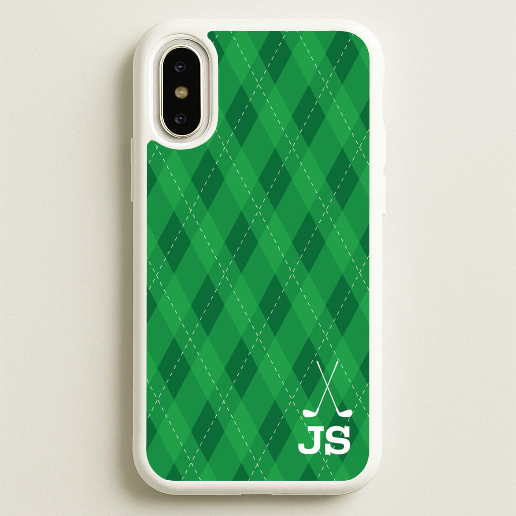Personalised Golf Pattern - Golf Phone Case for iPhone X / XS
