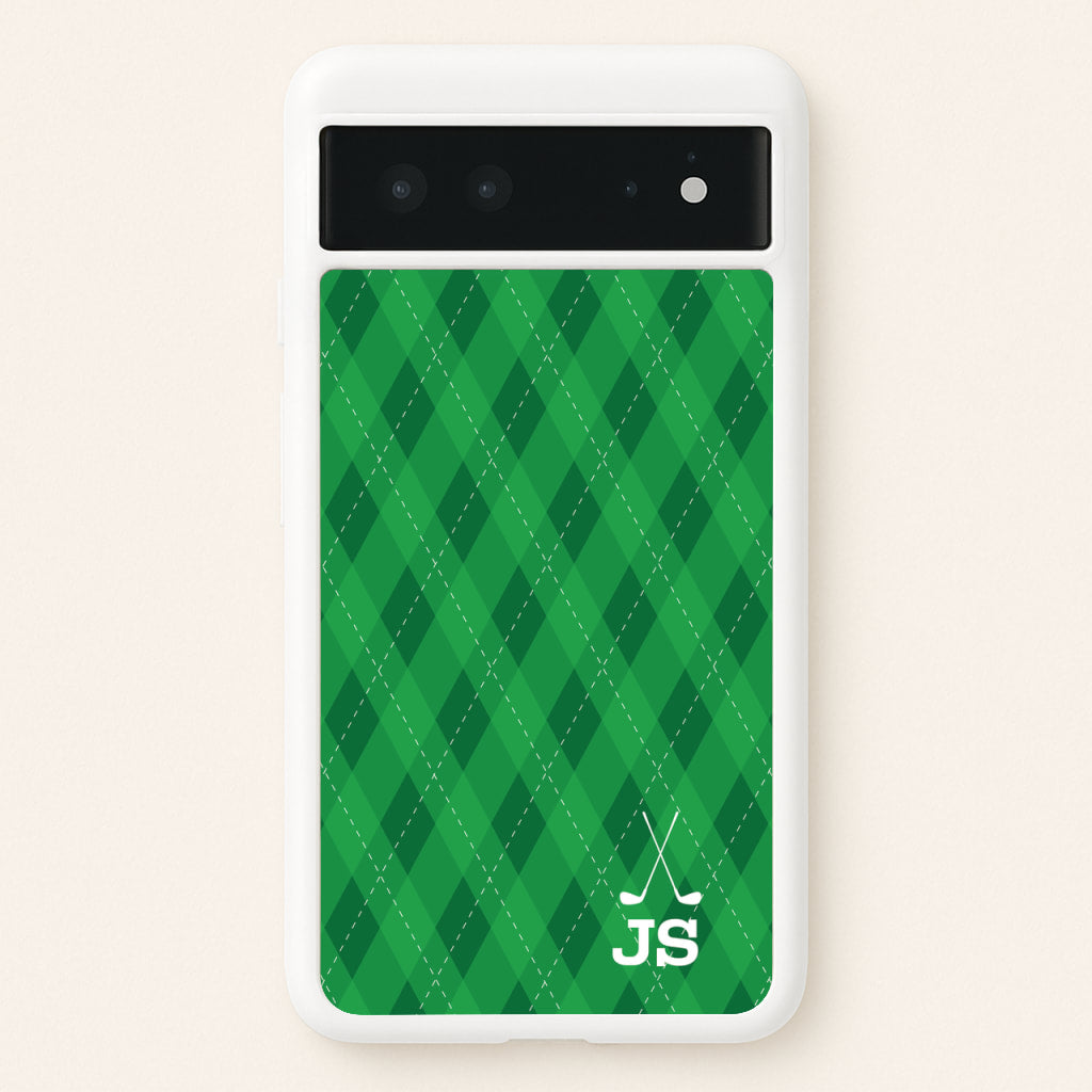 Personalised Golf Pattern - Golf Phone Case for Google Pixel 6