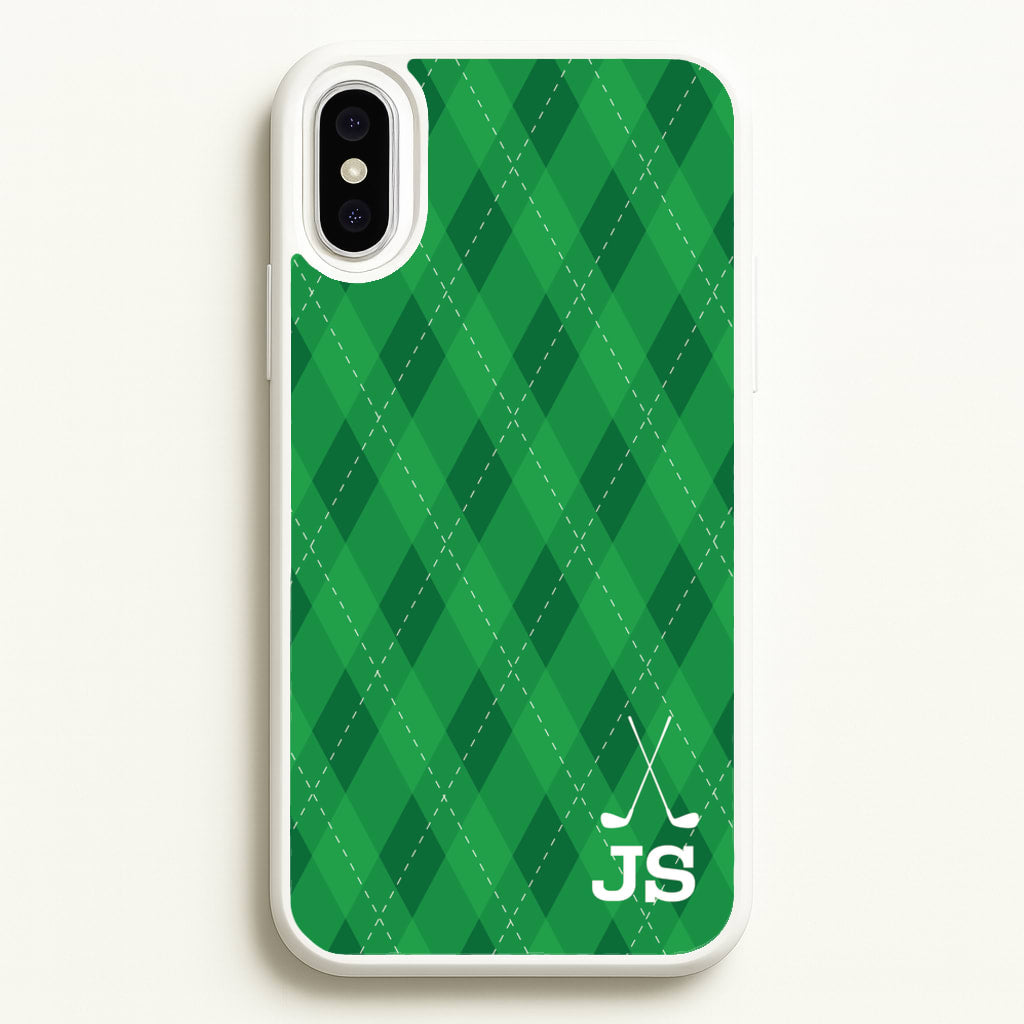 Personalised Golf Pattern - Golf Phone Case for iPhone XS Max