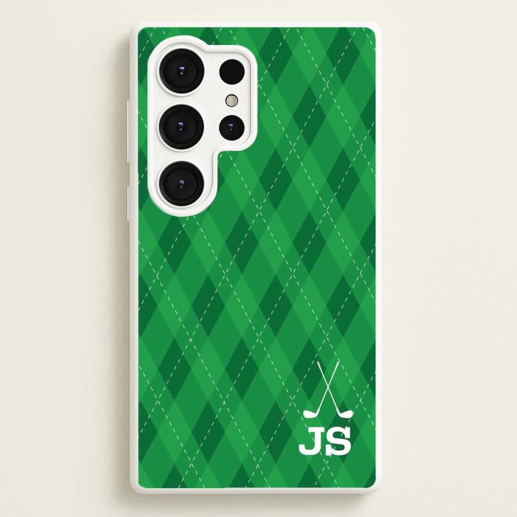 Personalised Golf Pattern - Golf Phone Case for Galaxy S25 Ultra