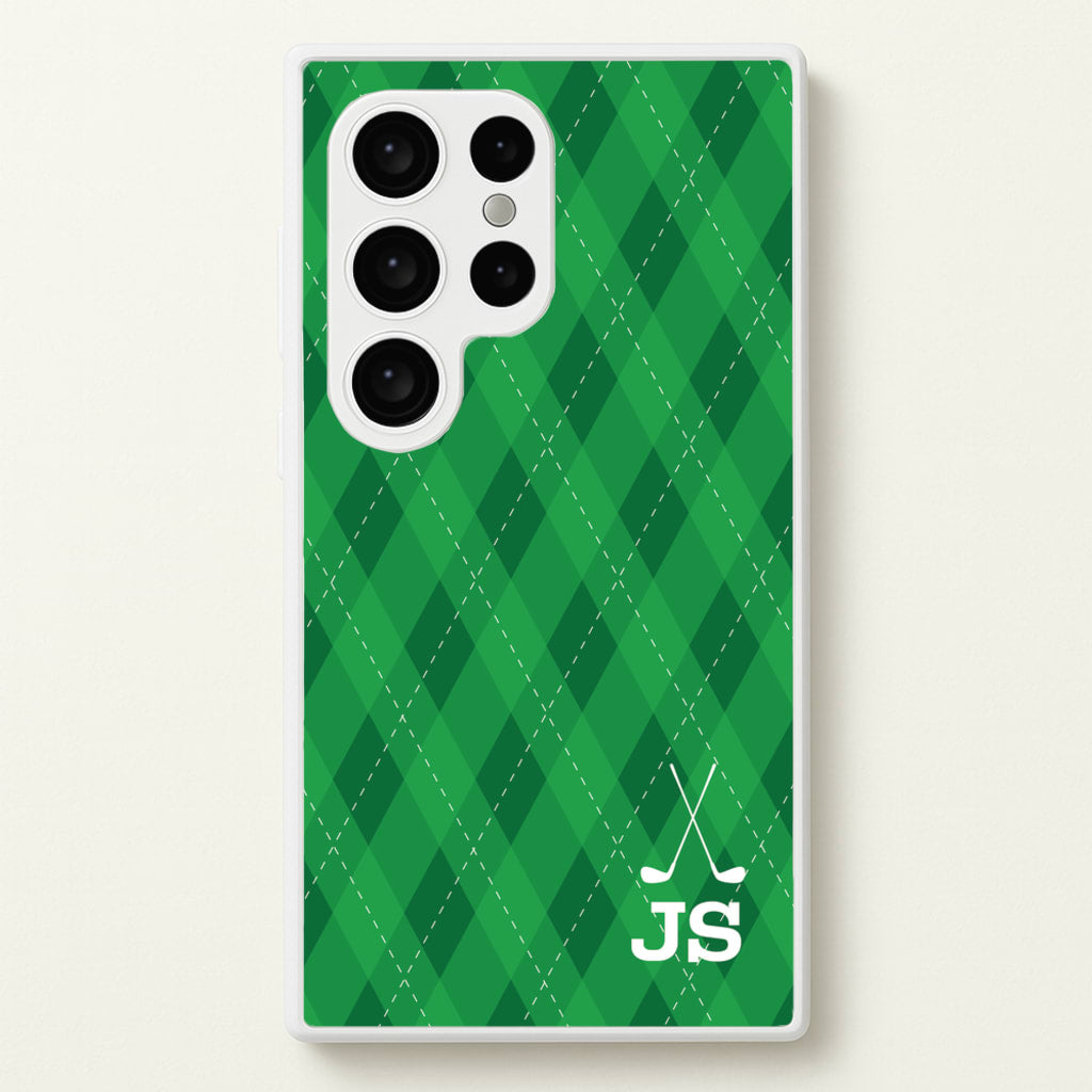 Personalised Golf Pattern - Golf Phone Case for Galaxy S24 Ultra