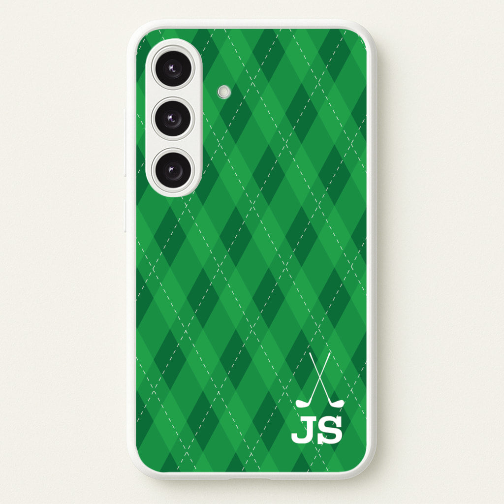 Personalised Golf Pattern - Golf Phone Case for Galaxy S25