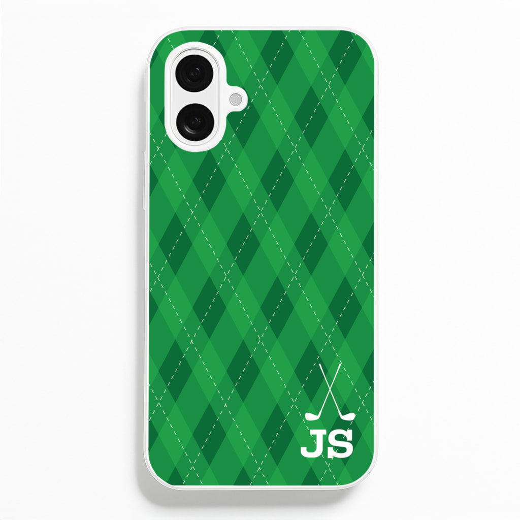 Personalised Golf Pattern - Golf Phone Case for iPhone 16 Plus