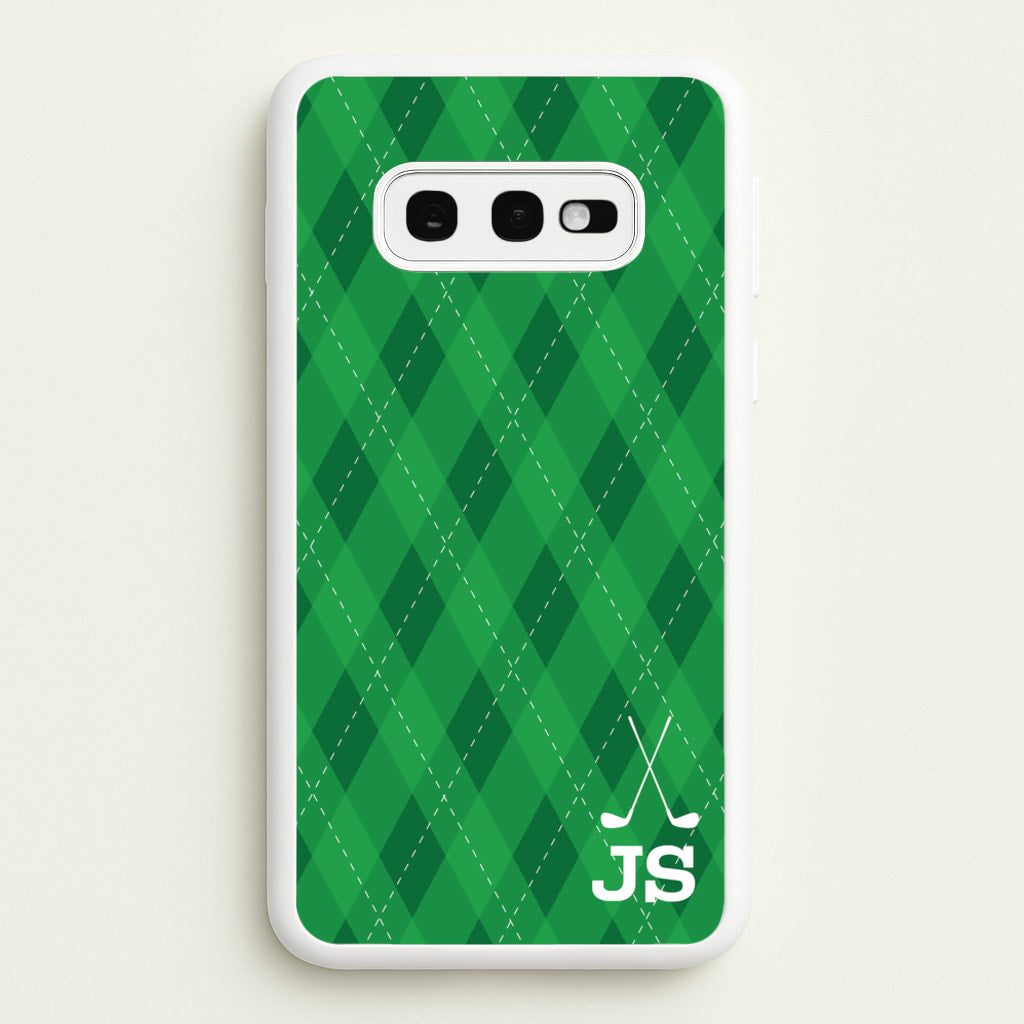 Personalised Golf Pattern - Golf Phone Case for Galaxy S10e