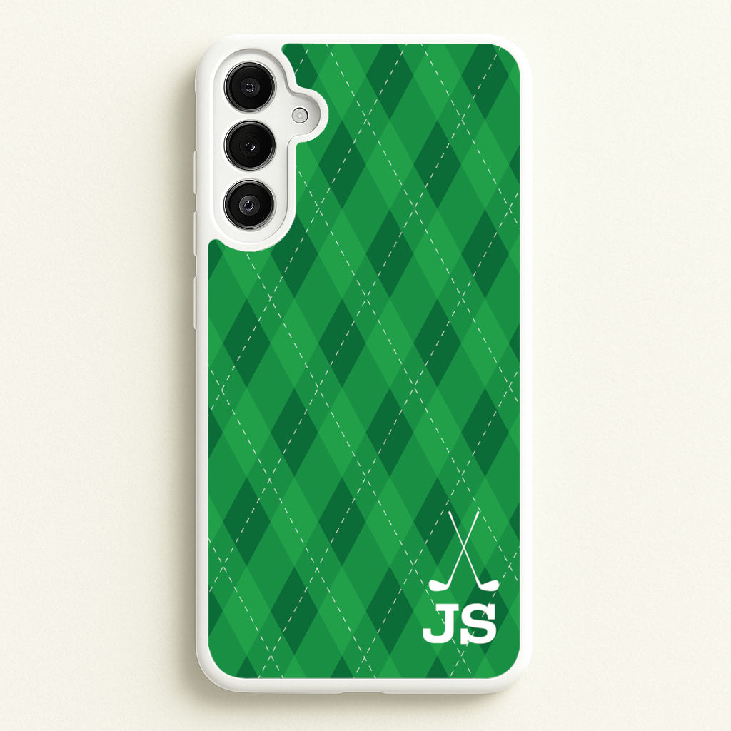 Personalised Golf Pattern - Golf Phone Case for Galaxy A34