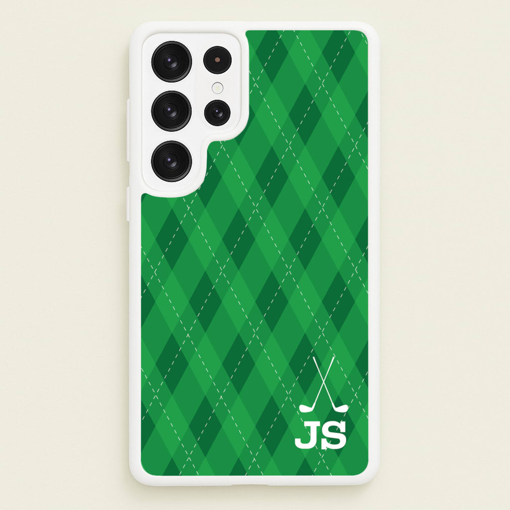 Personalised Golf Pattern - Golf Phone Case for Galaxy S22 Ultra