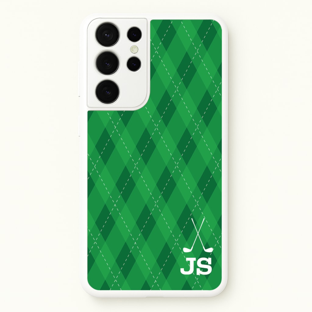 Personalised Golf Pattern - Golf Phone Case for Galaxy S21 Ultra