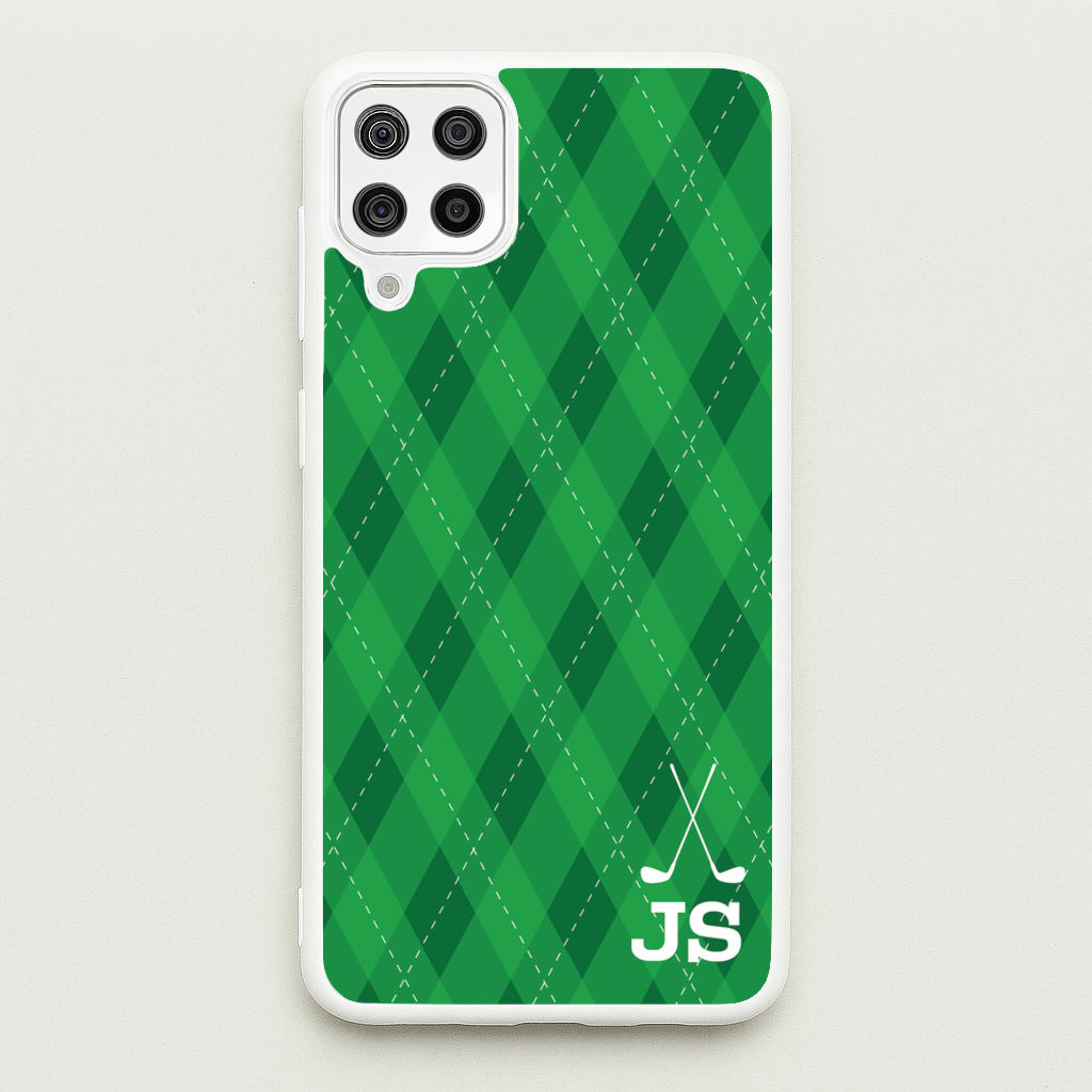 Personalised Golf Pattern - Golf Phone Case for Galaxy A12