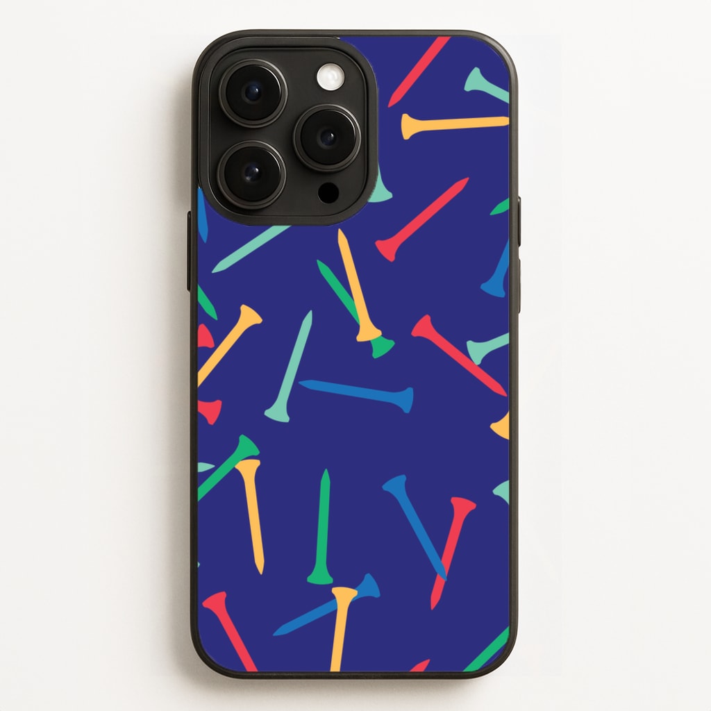 Golf Tees Pattern - Golf Phone Case for iPhone 16 Pro Max
