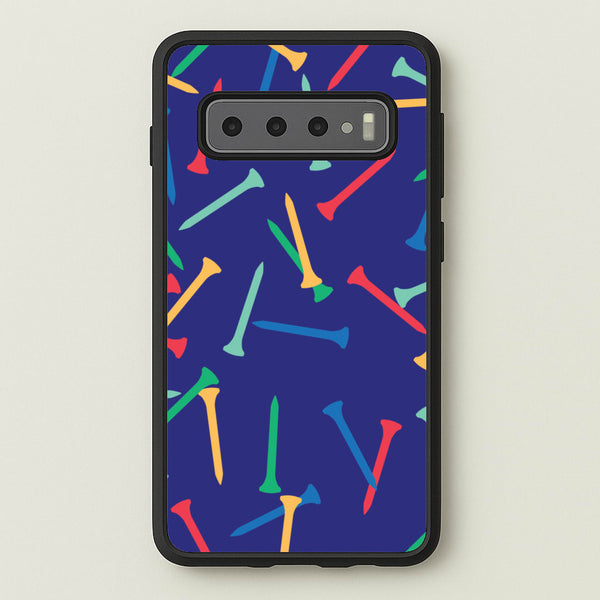 Golf Tees Pattern - Golf Phone Case for Galaxy S10 Plus