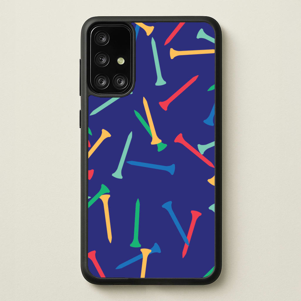 Golf Tees Pattern - Golf Phone Case for Galaxy A71