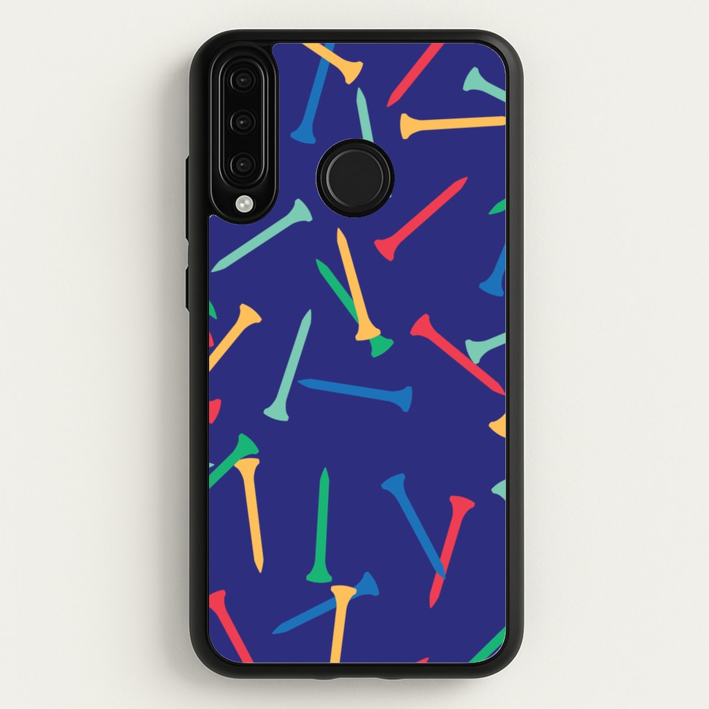 Golf Tees Pattern - Golf Phone Case for Huawei P30 Lite