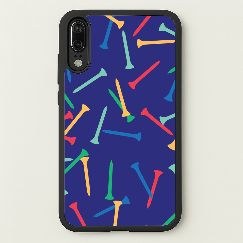 Golf Tees Pattern - Golf Phone Case for Huawei P20