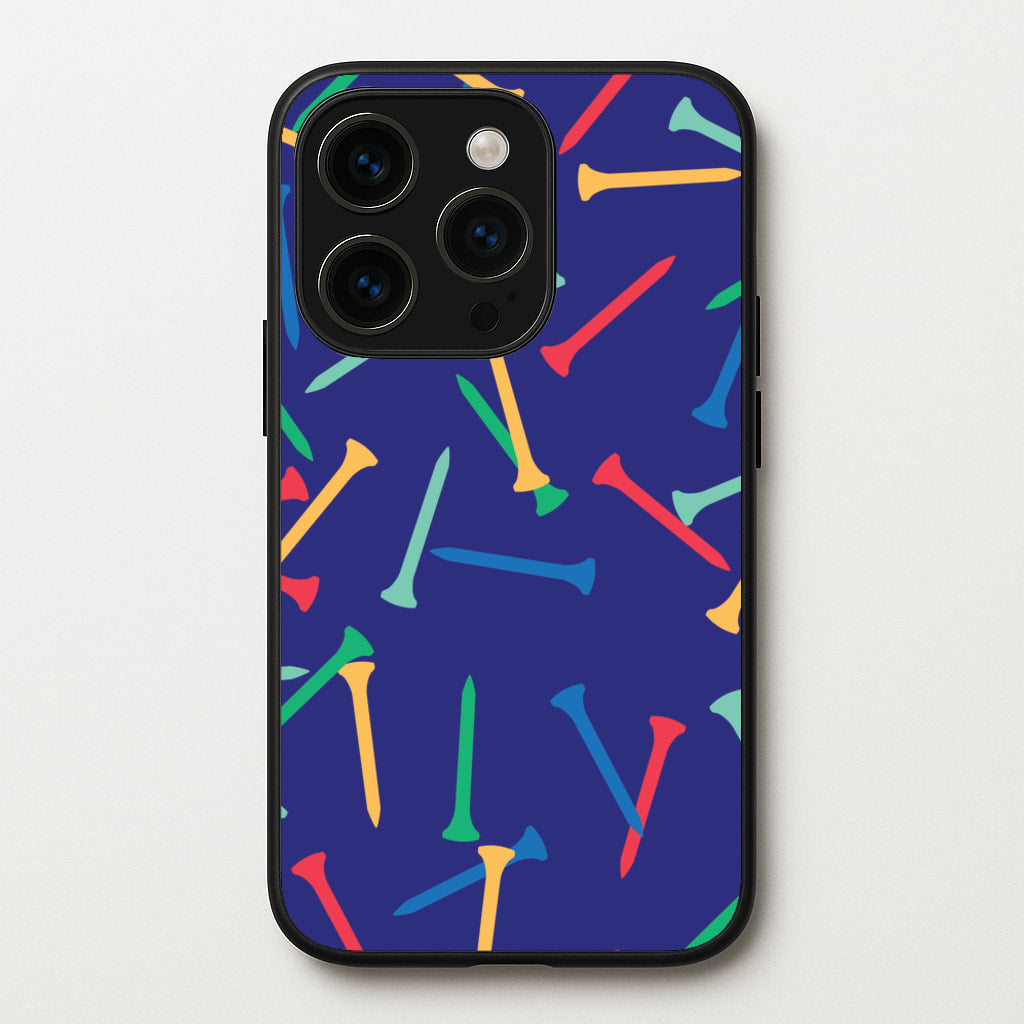 Golf Tees Pattern - Golf Phone Case for iPhone 14 Pro