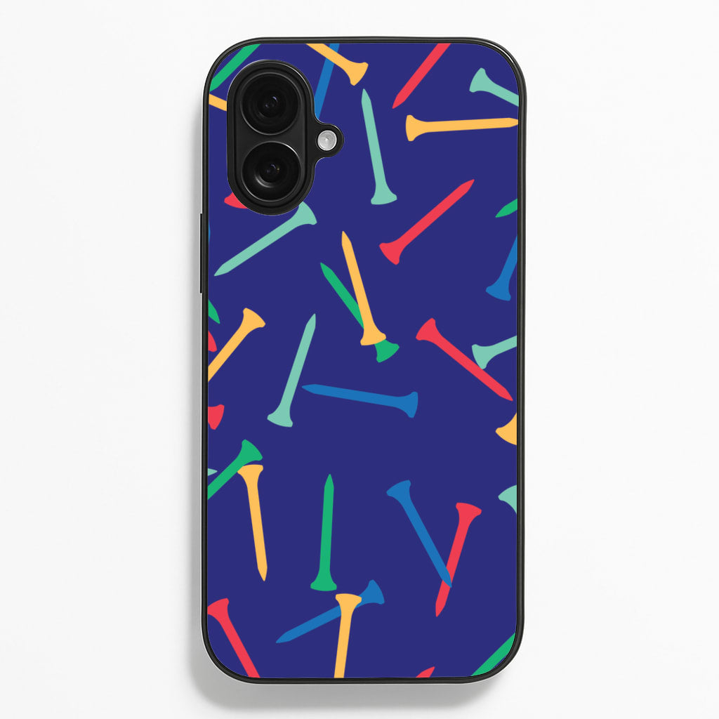Golf Tees Pattern - Golf Phone Case for iPhone 16 Plus