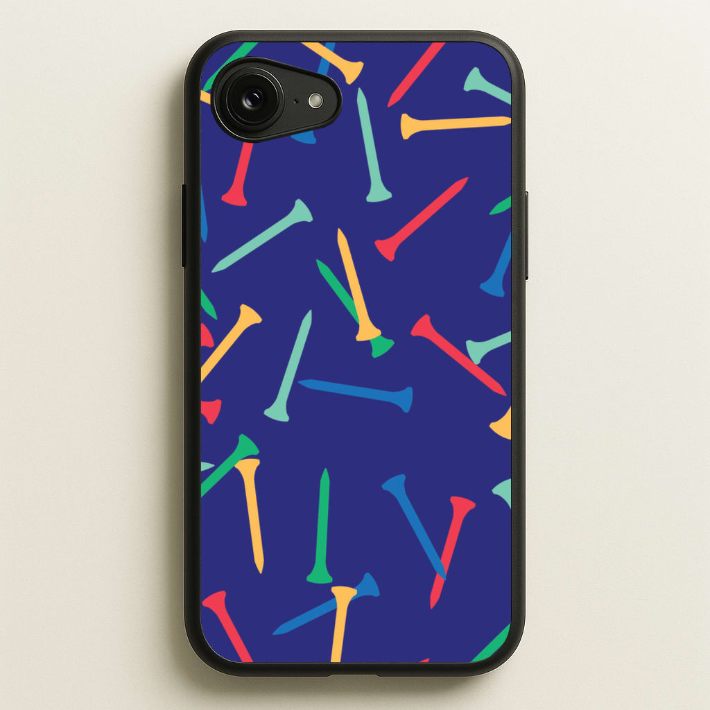 Golf Tees Pattern - Golf Phone Case for iPhone 16e