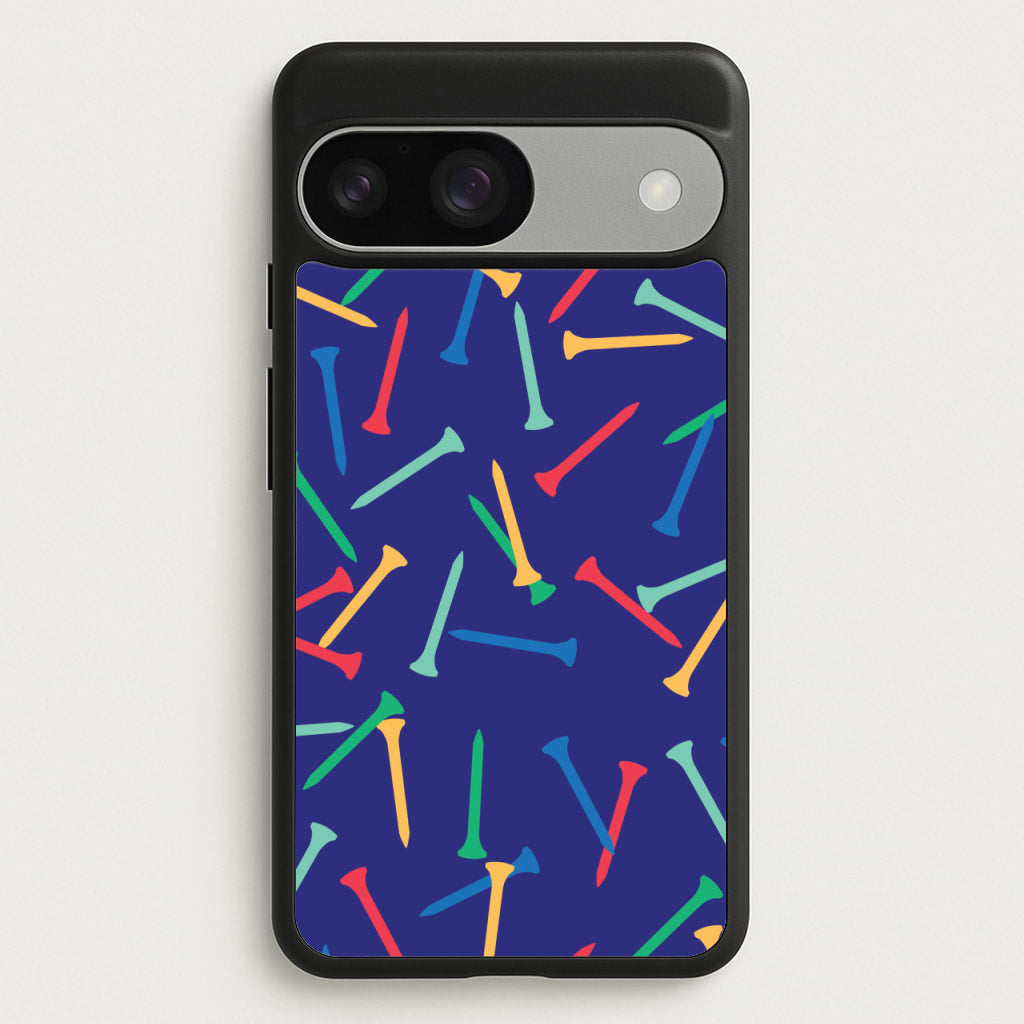 Golf Tees Pattern - Golf Phone Case for Google Pixel 9 / 9 Pro