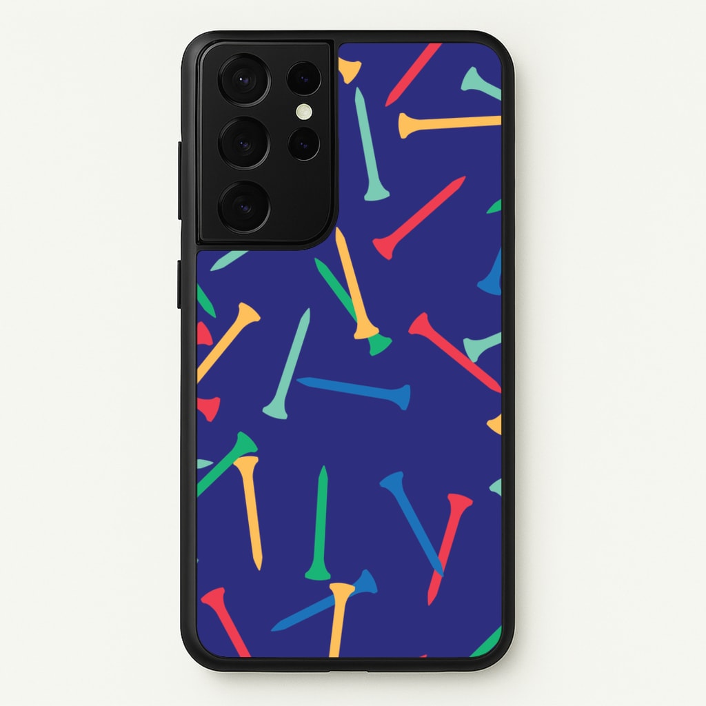 Golf Tees Pattern - Golf Phone Case for Galaxy S21 Ultra