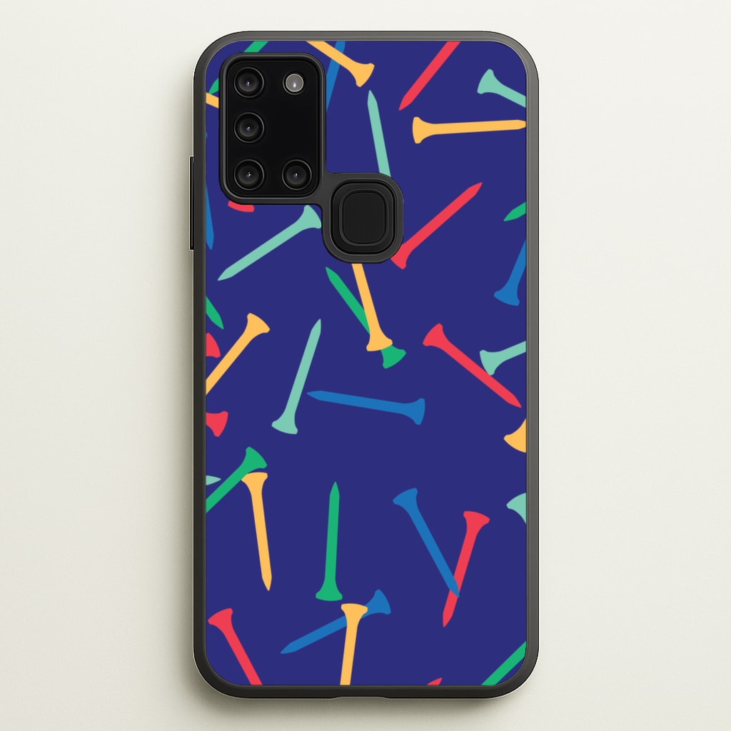 Golf Tees Pattern - Golf Phone Case for Galaxy A21s