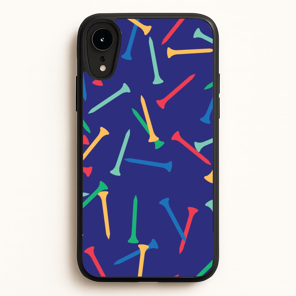 Golf Tees Pattern - Golf Phone Case for iPhone XR