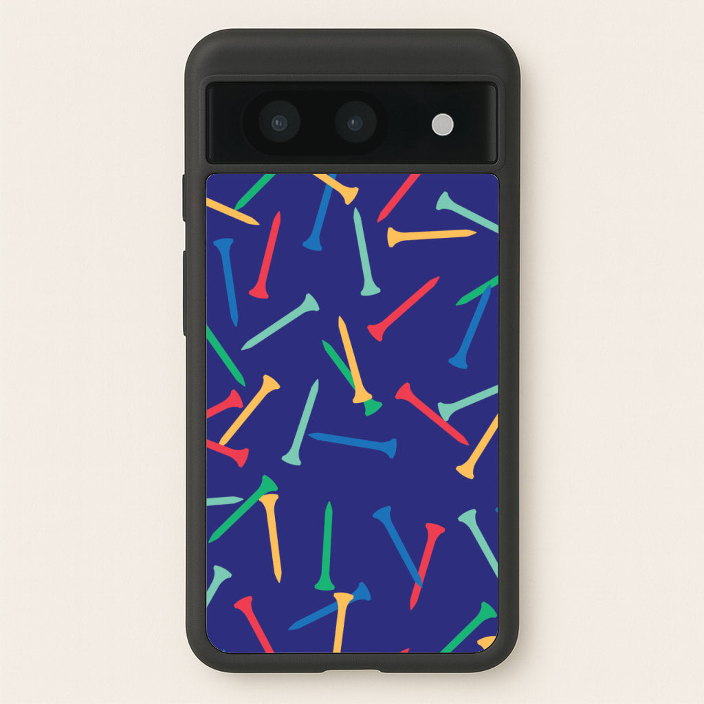 Golf Tees Pattern - Golf Phone Case for Google Pixel 8a
