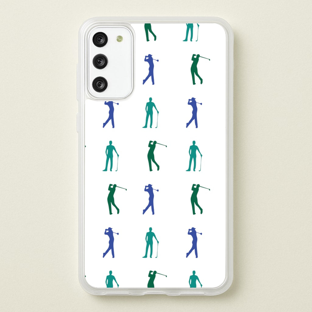Golfer Silhouettes Pattern - Golf Phone Case for Galaxy A41