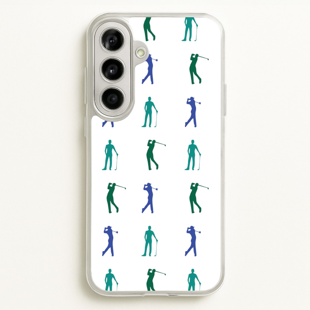 Golfer Silhouettes Pattern - Golf Phone Case for Galaxy A56