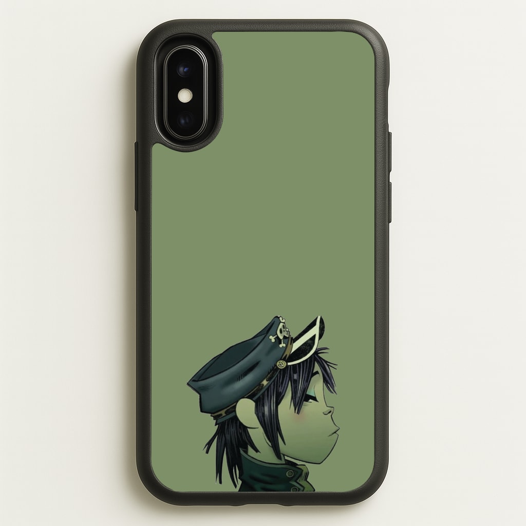 Green 2d - Gorillaz Phone Case for iPhone X / XS
