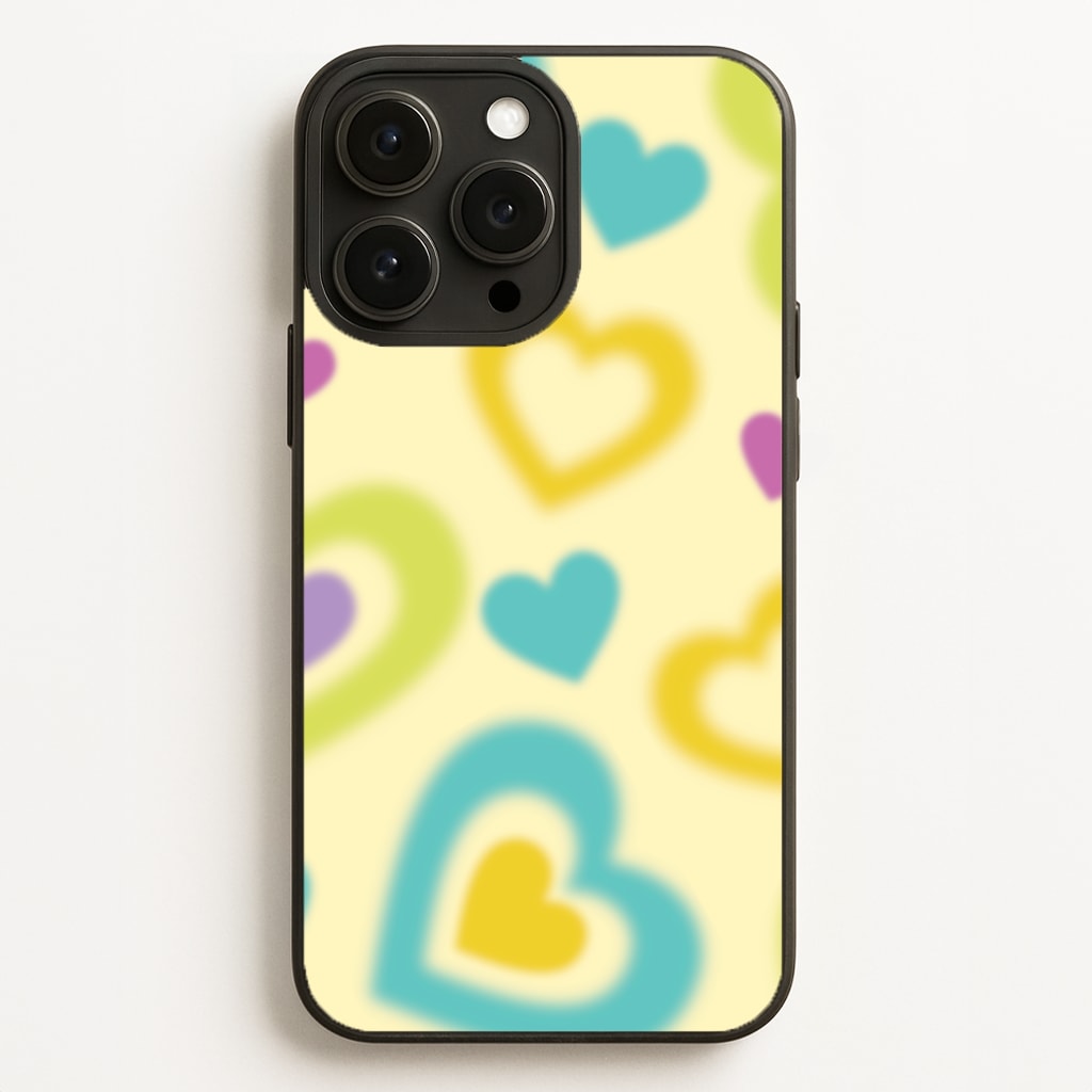 Multicoloured Hearts Gradient Pattern - Summer Phone Case for iPhone 16 Pro Max