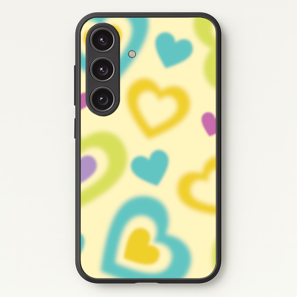 Multicoloured Hearts Gradient Pattern - Summer Phone Case for Galaxy S24 Plus