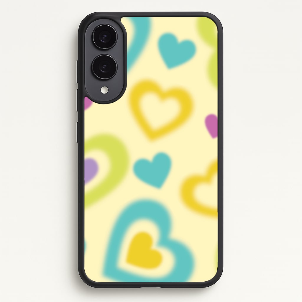 Multicoloured Hearts Gradient Pattern - Summer Phone Case for Galaxy S25 Edge