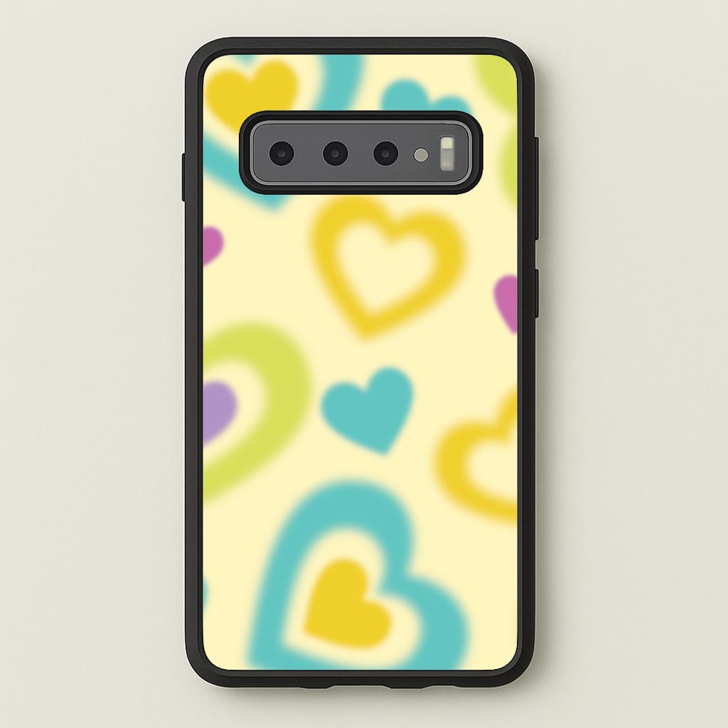 Multicoloured Hearts Gradient Pattern - Summer Phone Case for Galaxy S10