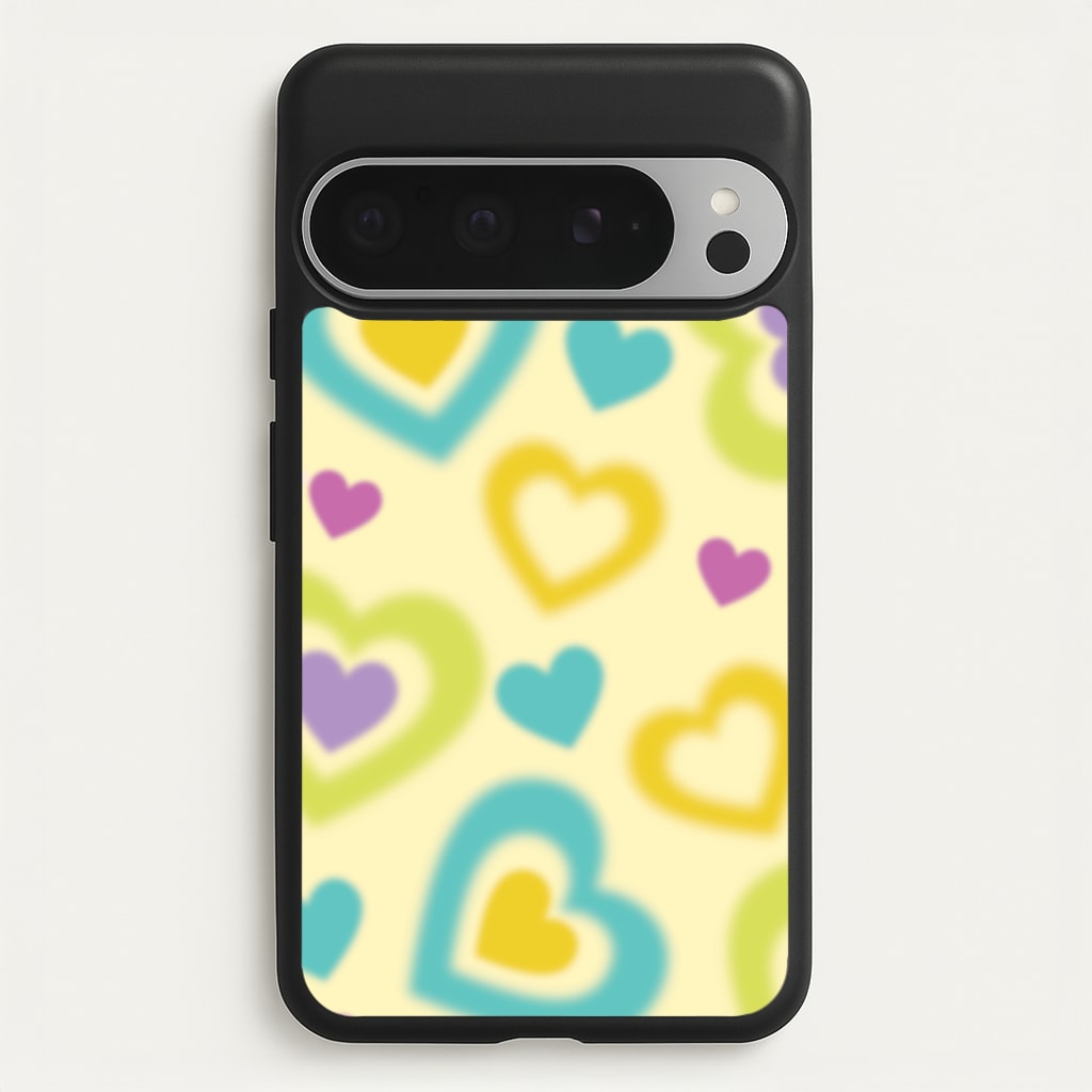 Multicoloured Hearts Gradient Pattern - Summer Phone Case for Google Pixel 9 Pro XL