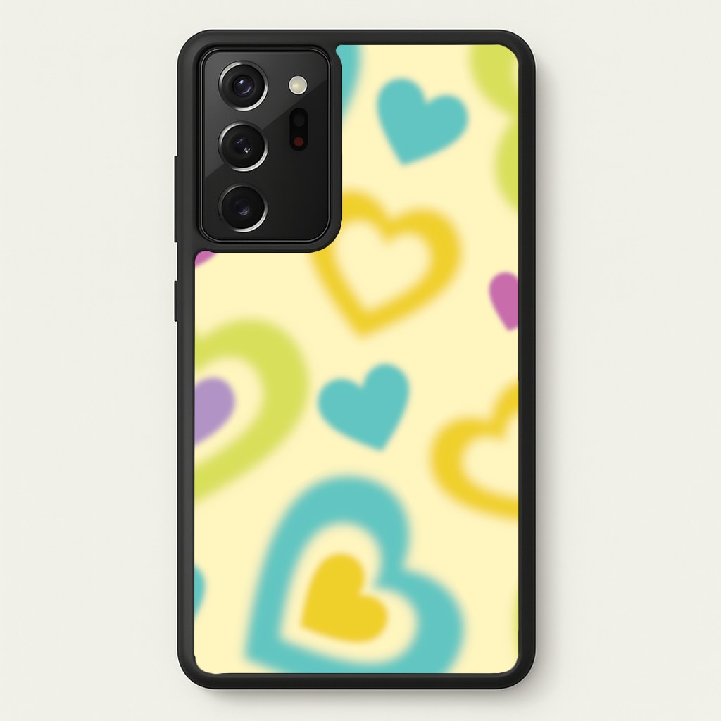 Multicoloured Hearts Gradient Pattern - Summer Phone Case for Galaxy Note 20 Ultra