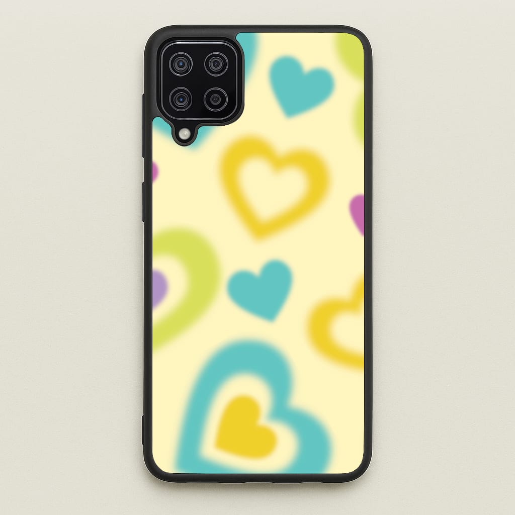 Multicoloured Hearts Gradient Pattern - Summer Phone Case for Galaxy A12