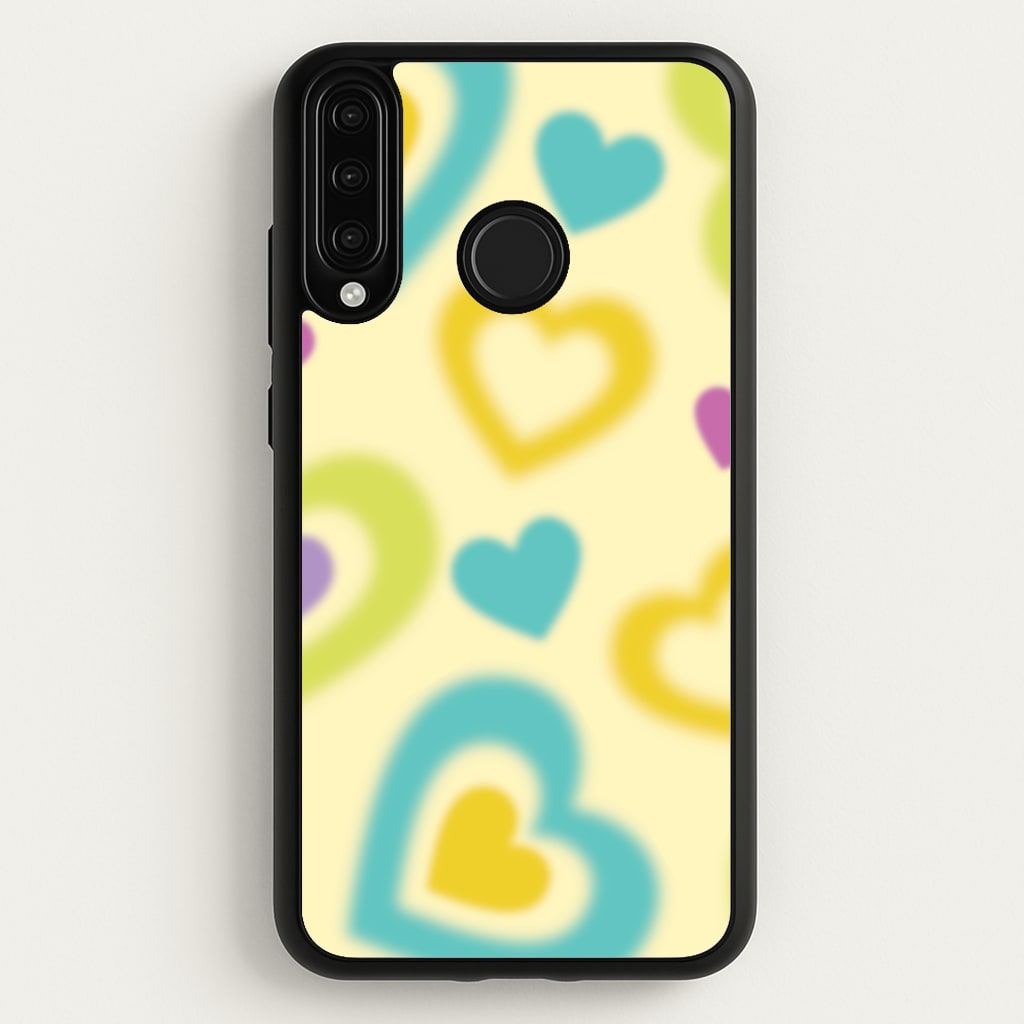 Multicoloured Hearts Gradient Pattern - Summer Phone Case for Huawei P30 Lite