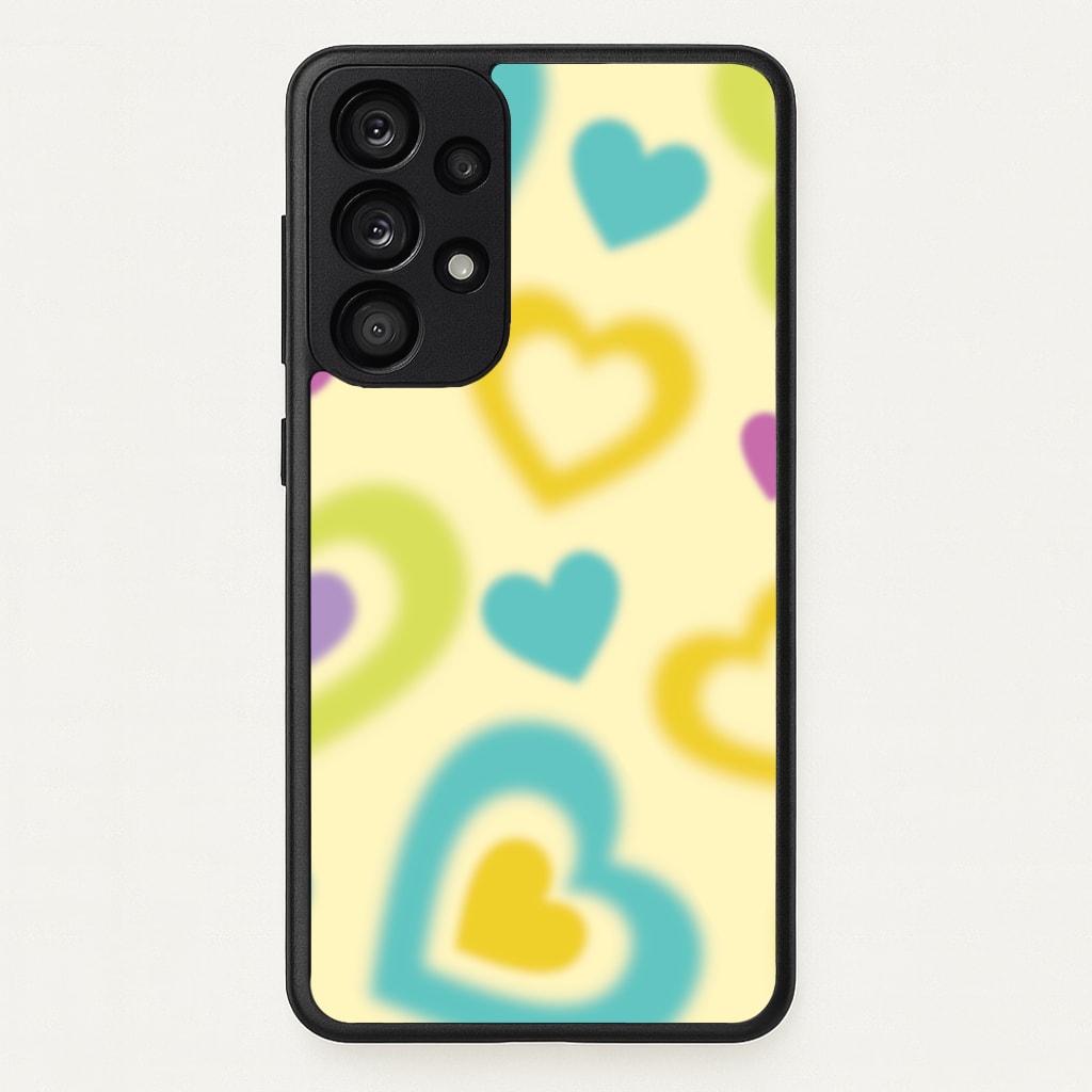 Multicoloured Hearts Gradient Pattern - Summer Phone Case for Galaxy A53