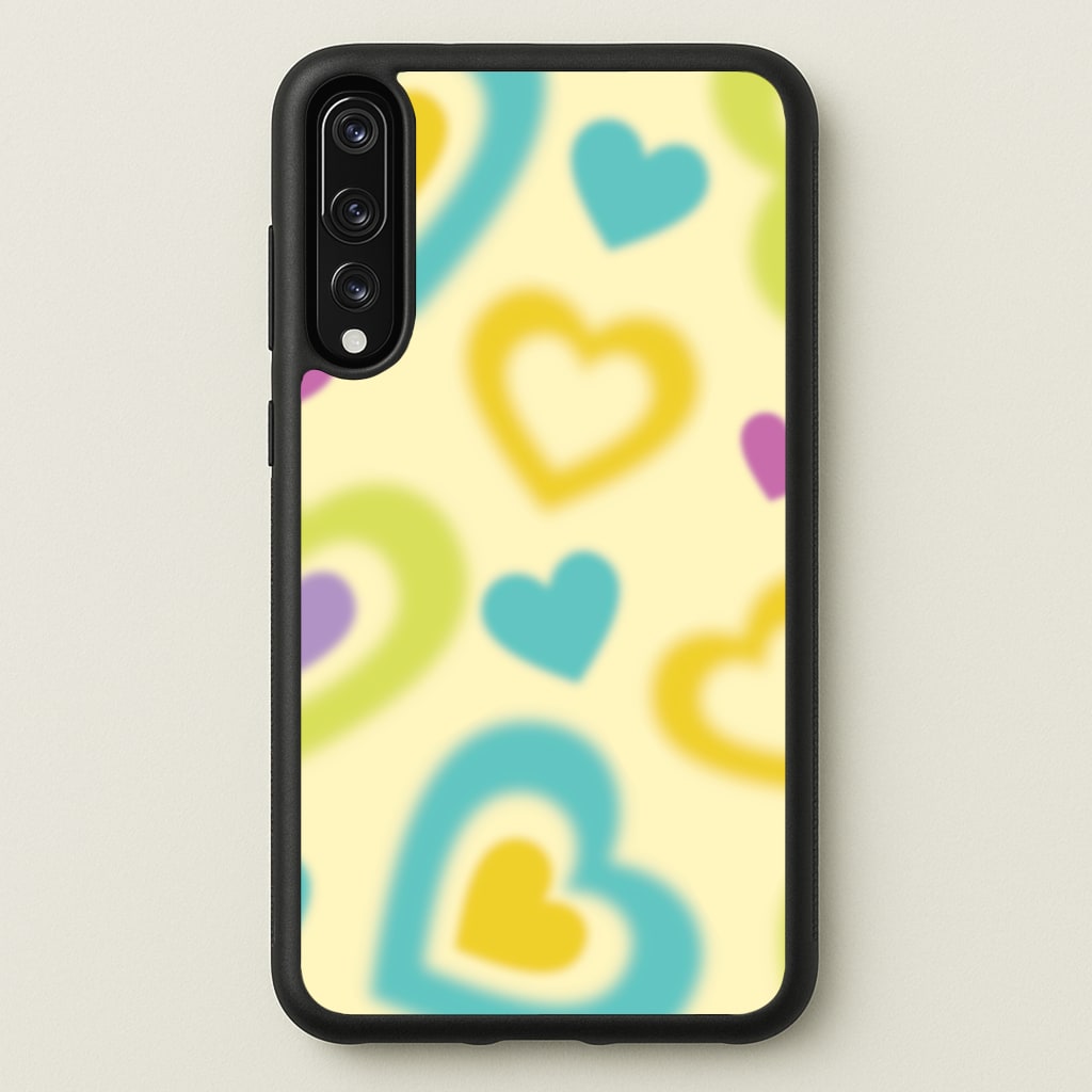 Multicoloured Hearts Gradient Pattern - Summer Phone Case for Huawei P20 Pro