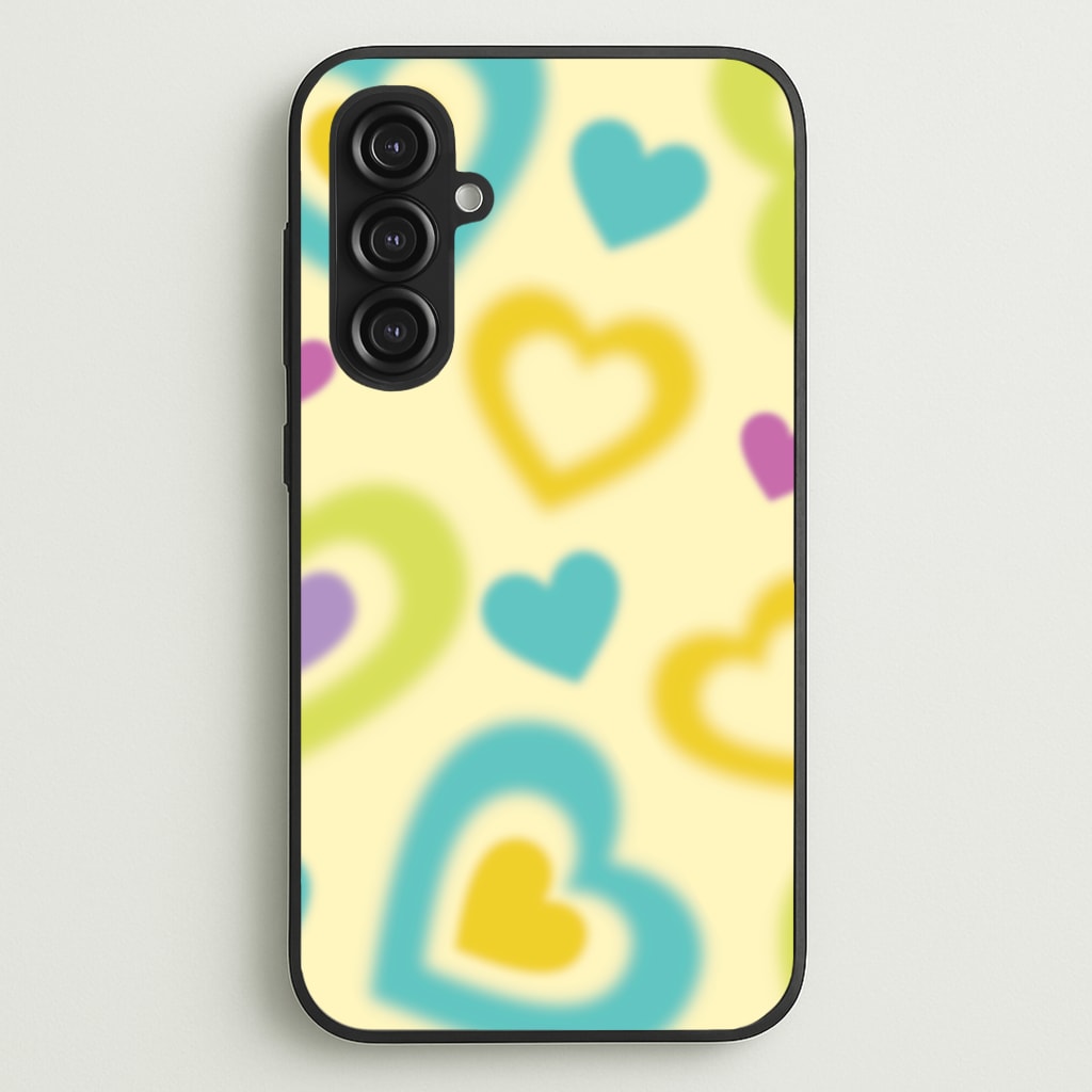 Multicoloured Hearts Gradient Pattern - Summer Phone Case for Galaxy S23FE