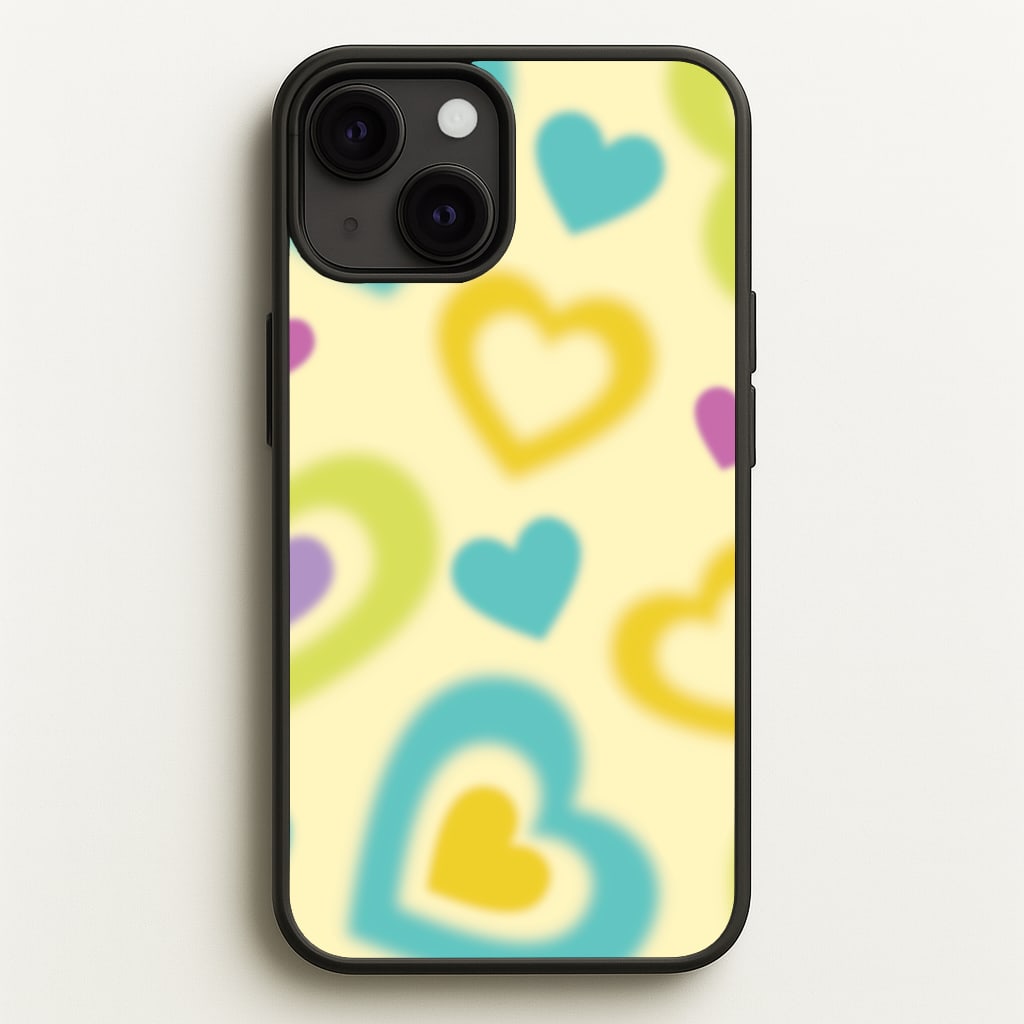Multicoloured Hearts Gradient Pattern - Summer Phone Case for iPhone 13 Mini