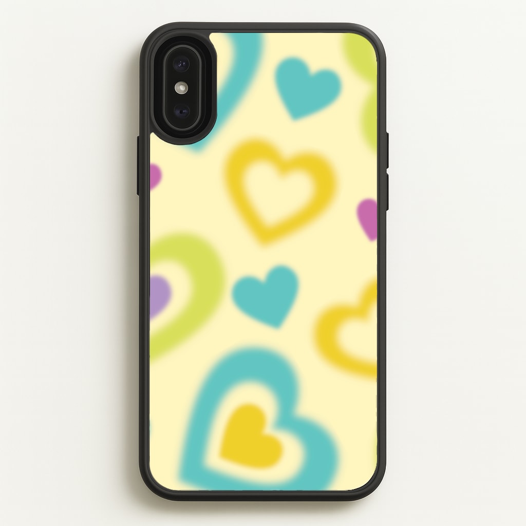 Multicoloured Hearts Gradient Pattern - Summer Phone Case for iPhone XS Max