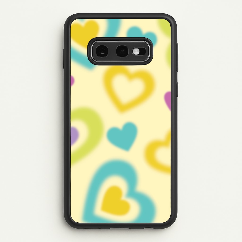 Multicoloured Hearts Gradient Pattern - Summer Phone Case for Galaxy S10e