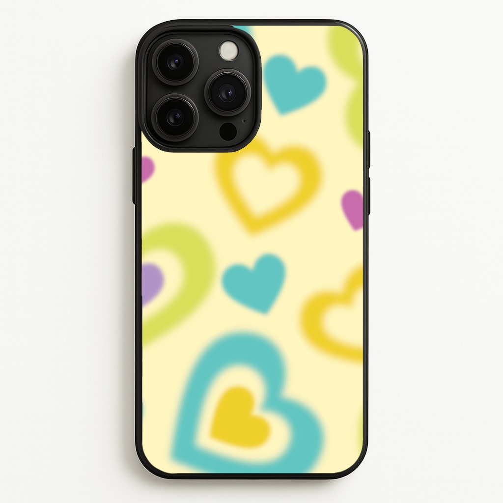 Multicoloured Hearts Gradient Pattern - Summer Phone Case for iPhone 13 Pro Max