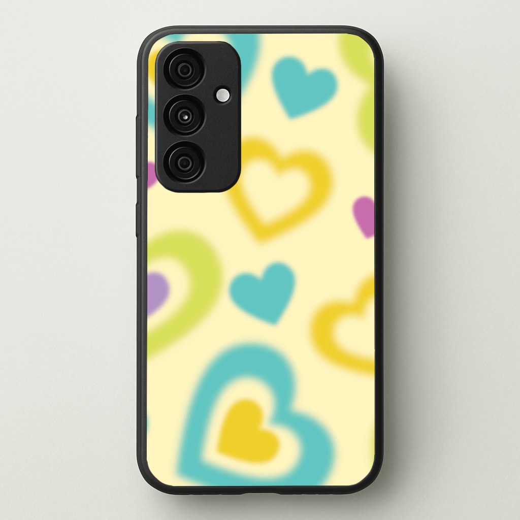 Multicoloured Hearts Gradient Pattern - Summer Phone Case for Galaxy A55