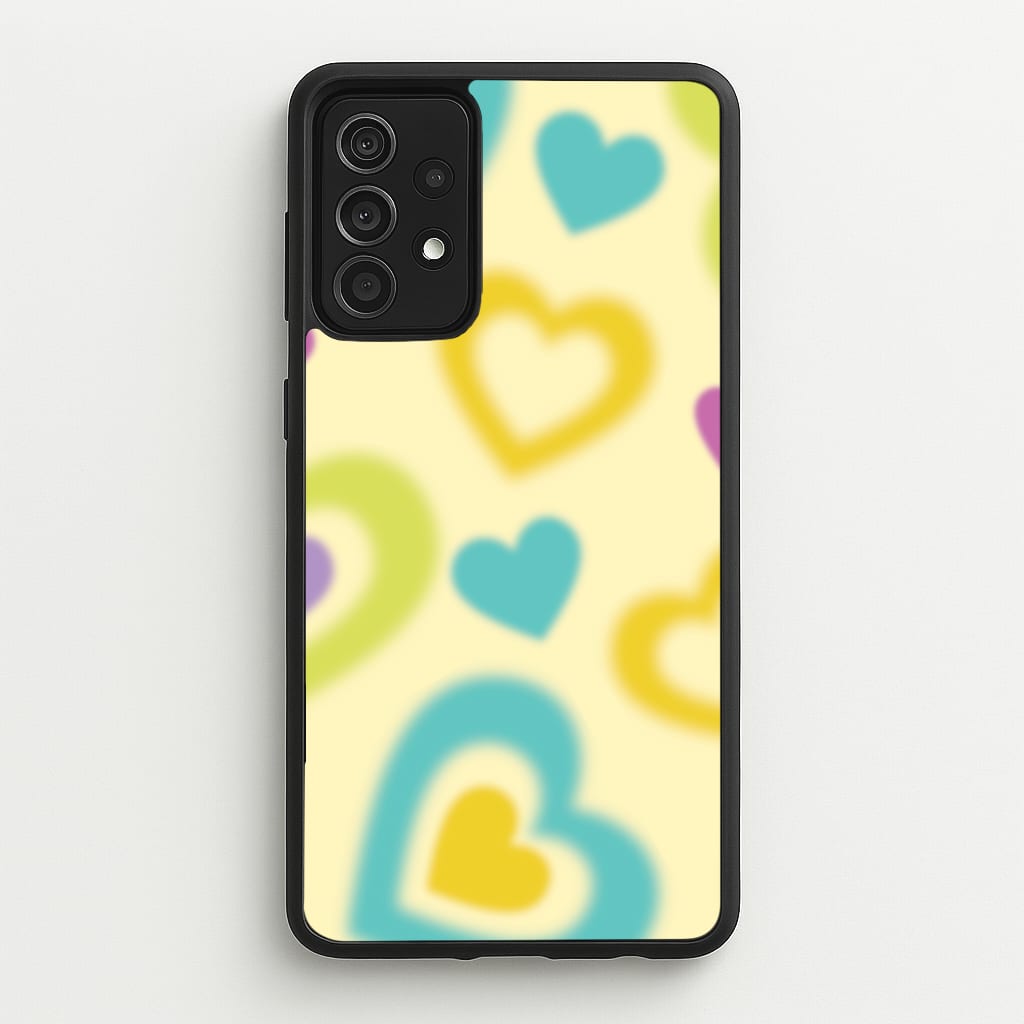 Multicoloured Hearts Gradient Pattern - Summer Phone Case for Galaxy A52 / A52s
