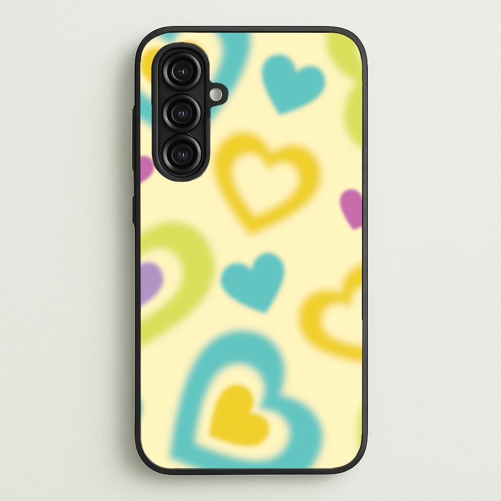 Multicoloured Hearts Gradient Pattern - Summer Phone Case for Galaxy A16